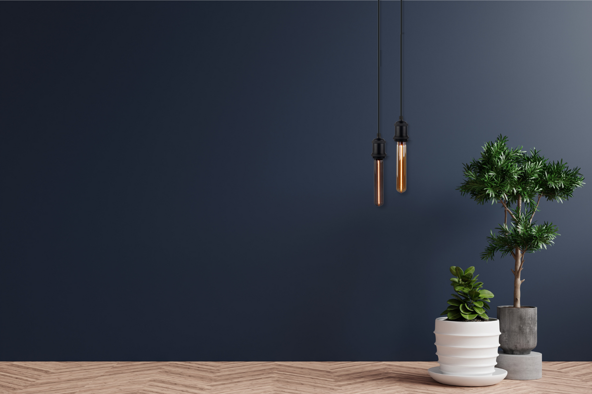 LED Filament Leuchtmittel, TUBE LINE, Amber, E27, T30, 2W, 65lm, 1800K, dimmbar.