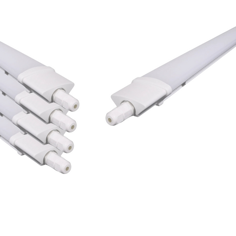 5er Set LED Feuchtraumleuchte, 36W, 3250lm, 4000K, 1200mm, IP65, mit Quick Connector.