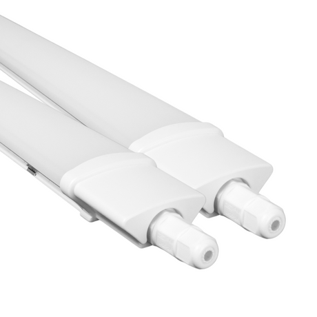 2er Set LED Feuchtraumleuchte, 36W, 3250lm, 4000K, 1200mm, IP65, mit Quick Connector.