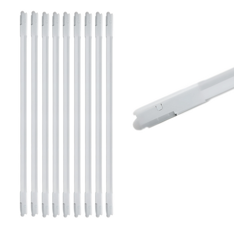 10er Pack LED Feuchtraumleuchte, 120 cm, 32 W, 3616 lm, 4000 K (neutralweiß), IP66, durchschleifbar, Fast Connector.