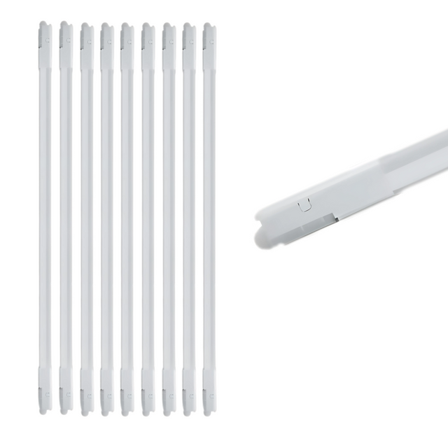 10er Pack LED Feuchtraumleuchte, 120 cm, 32 W, 3616 lm, 4000 K (neutralweiß), IP66, durchschleifbar, Fast Connector.