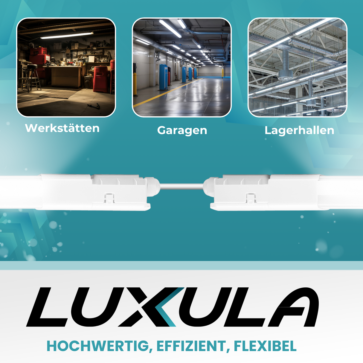 LED Feuchtraumleuchte, 150 cm, 45 W, 5175  lm, 4000 K (neutralweiß), IP66, durchschleifbar, Fast Connector.