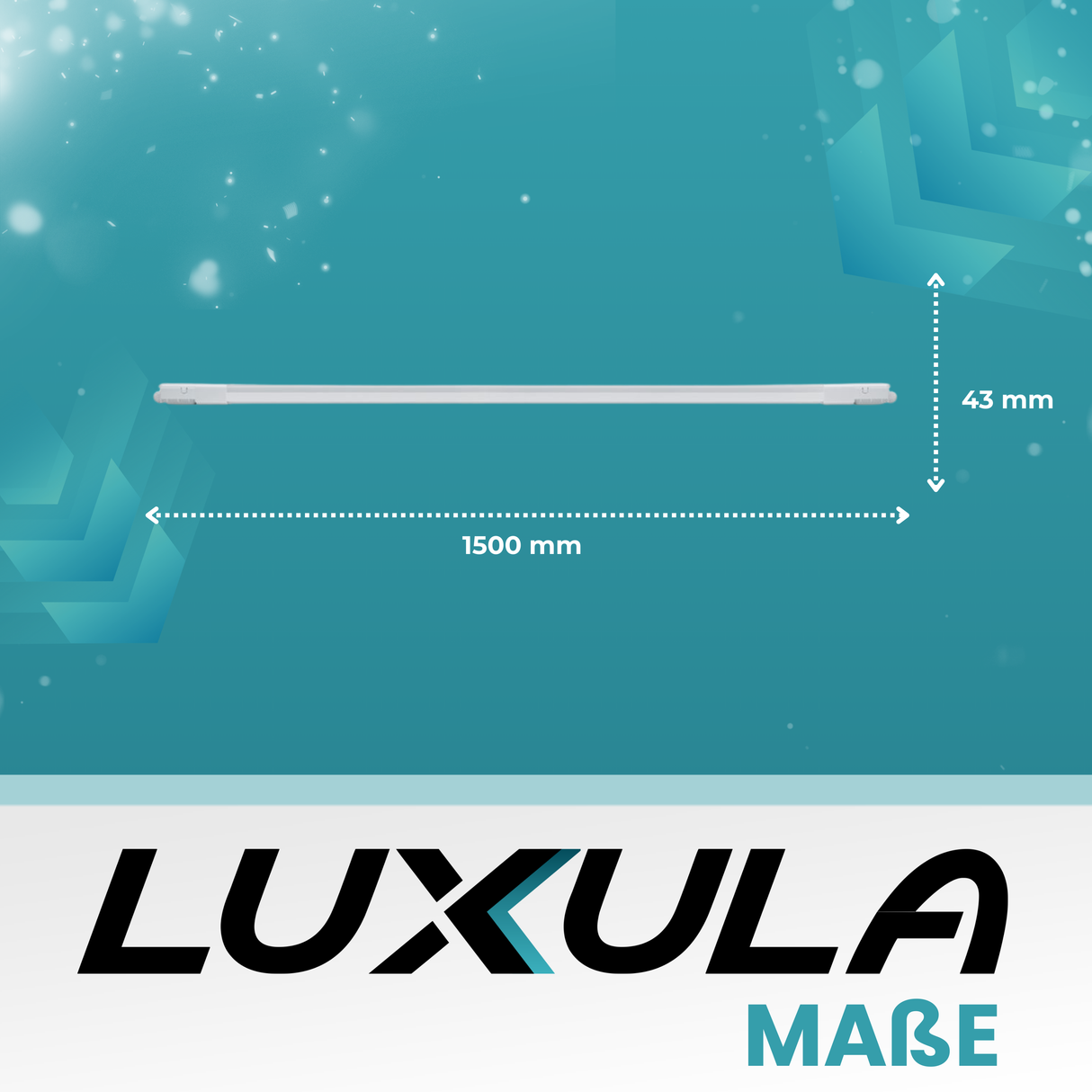 LED Feuchtraumleuchte, 150 cm, 45 W, 5175  lm, 4000 K (neutralweiß), IP66, durchschleifbar, Fast Connector.