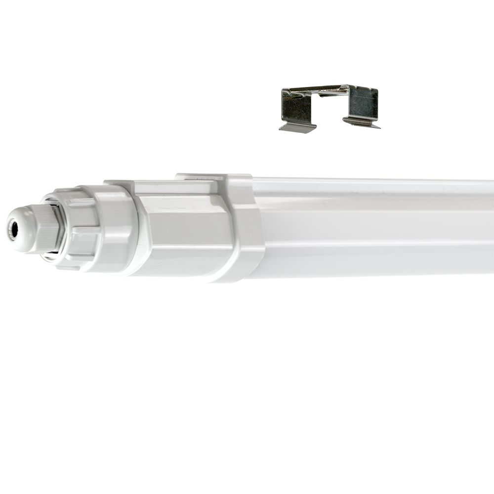 LED Feuchtraumleuchte SLIM, 150 cm, 48 W, 5760 lm, 4000 K (neutralweiß), IP65, IK06, durchschleifbar, mit Quick Connector.
