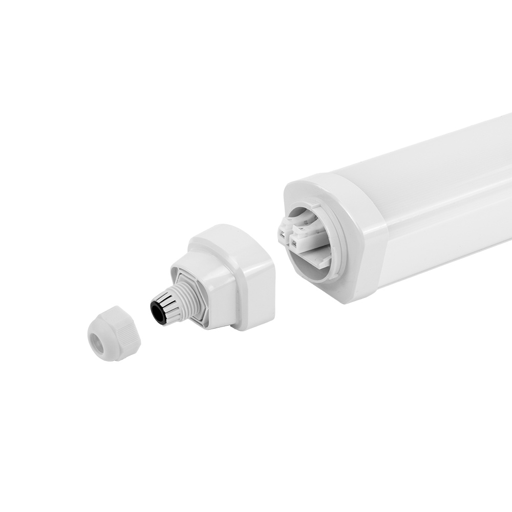 LED Feuchtraumleuchte, 60 cm, 18 W, 2160 lm, 4000 K (neutralweiß), IP65, IK06, durchschleifbar, mit Quick Connector.