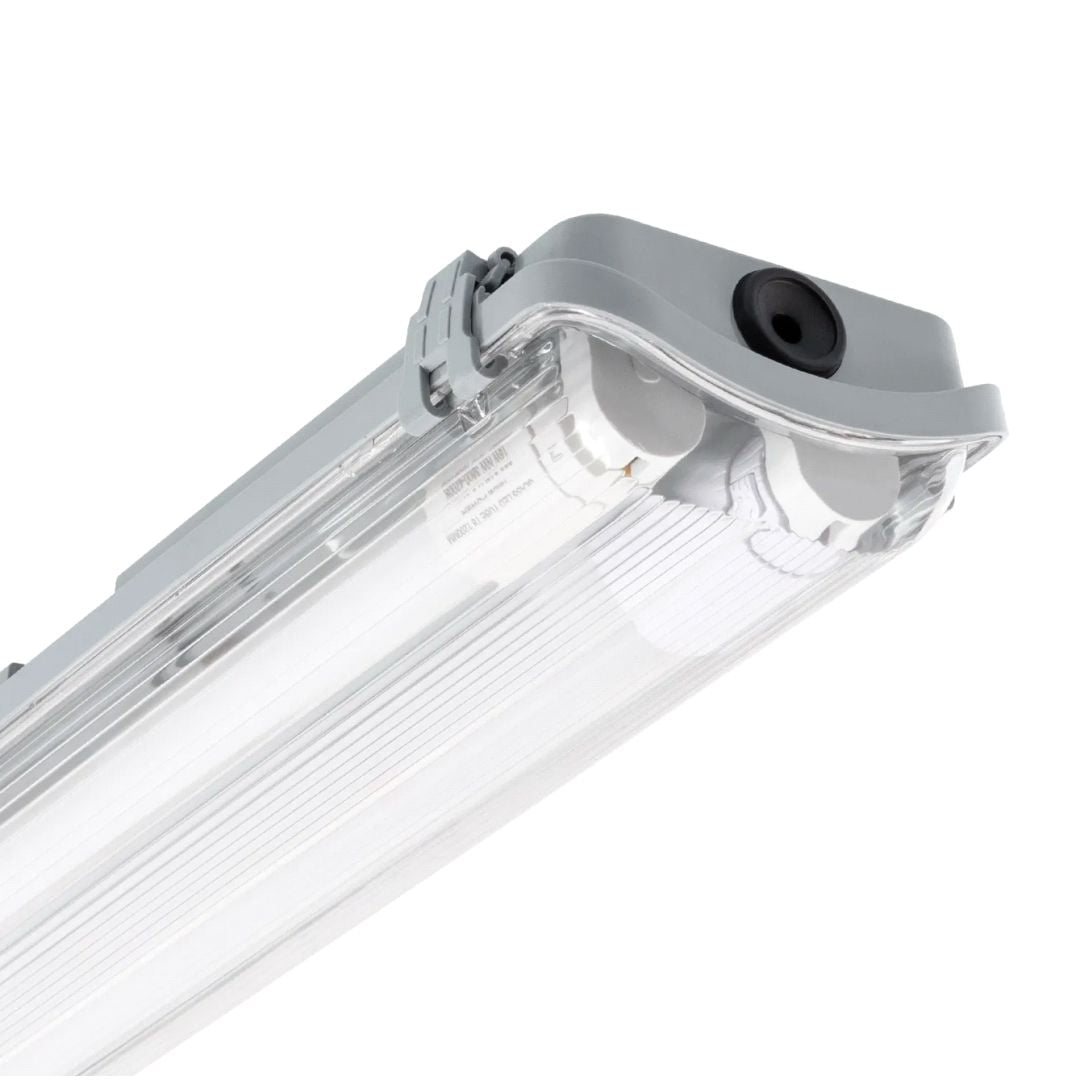 LED Wannenleuchte mit 2x18W LED-Röhren T8, 120cm, 4000K, IP65, IK08
