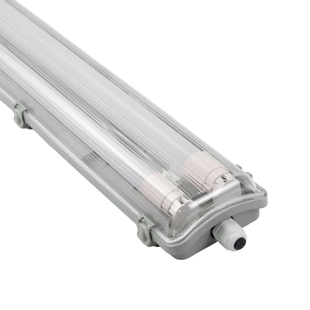 2er Pack LED Wannenleuchte 120cm, inkl 2x18W LED-Röhren T8, 4000K, IP65, IK08