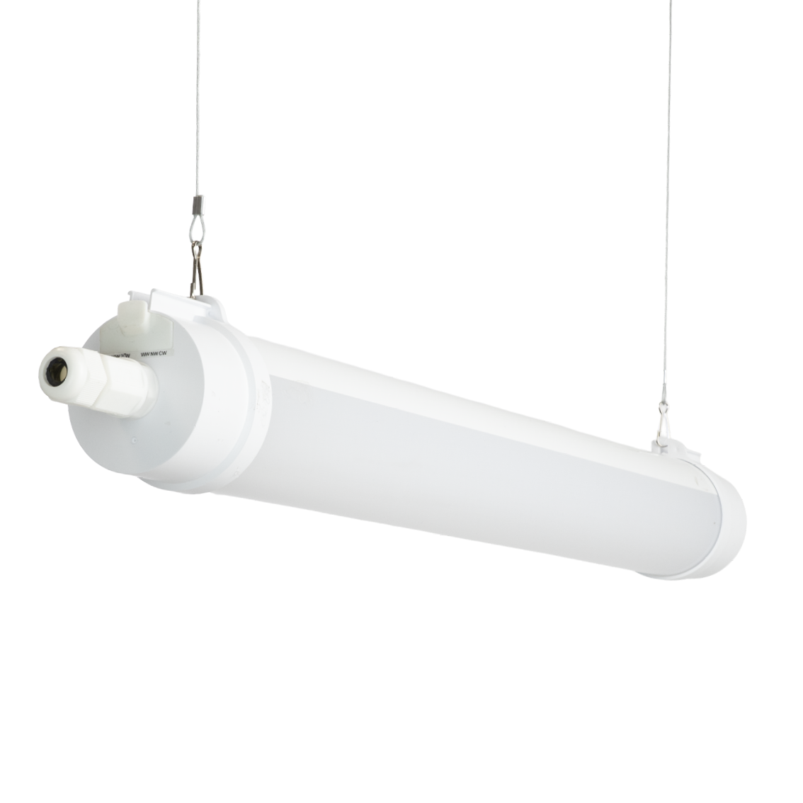 LED Feuchtraumleuchte, 60 cm, 20W-16W-12W einstellbar, max. 2447 lm, 3CCT,IP65, IK08, rund, durchschleifbar.
