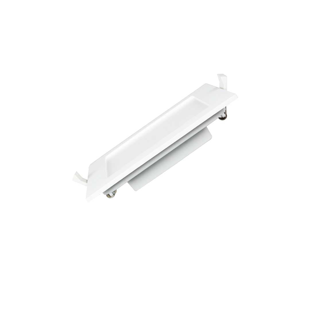 LED CCT Downlight, 6W, 525 lm, 115x32mm, 3000-4000-6000K einstellbar, mit Diffusor, eckig.