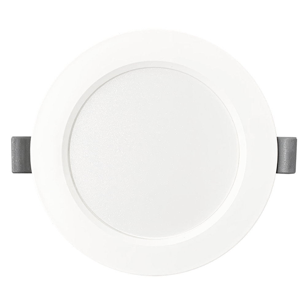 LED Einbauleuchte in Weiß, 18 W, 230 V, IP44-geschützt, 1800 lm, Lichtfarbe einstellbar, Ø221x27 mm, Einbaustrahler mit Diffusor, Badezimmer Deckenleuchte