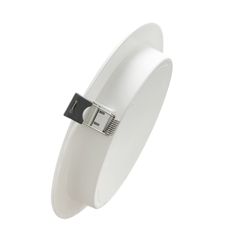 LED Einbauleuchte in Weiß, 6 W, 230 V, IP44-geschützt, 600 lm, Lichtfarbe einstellbar, Ø117x25 mm, Einbaustrahler mit Diffusor, Badezimmer Deckenleuchte