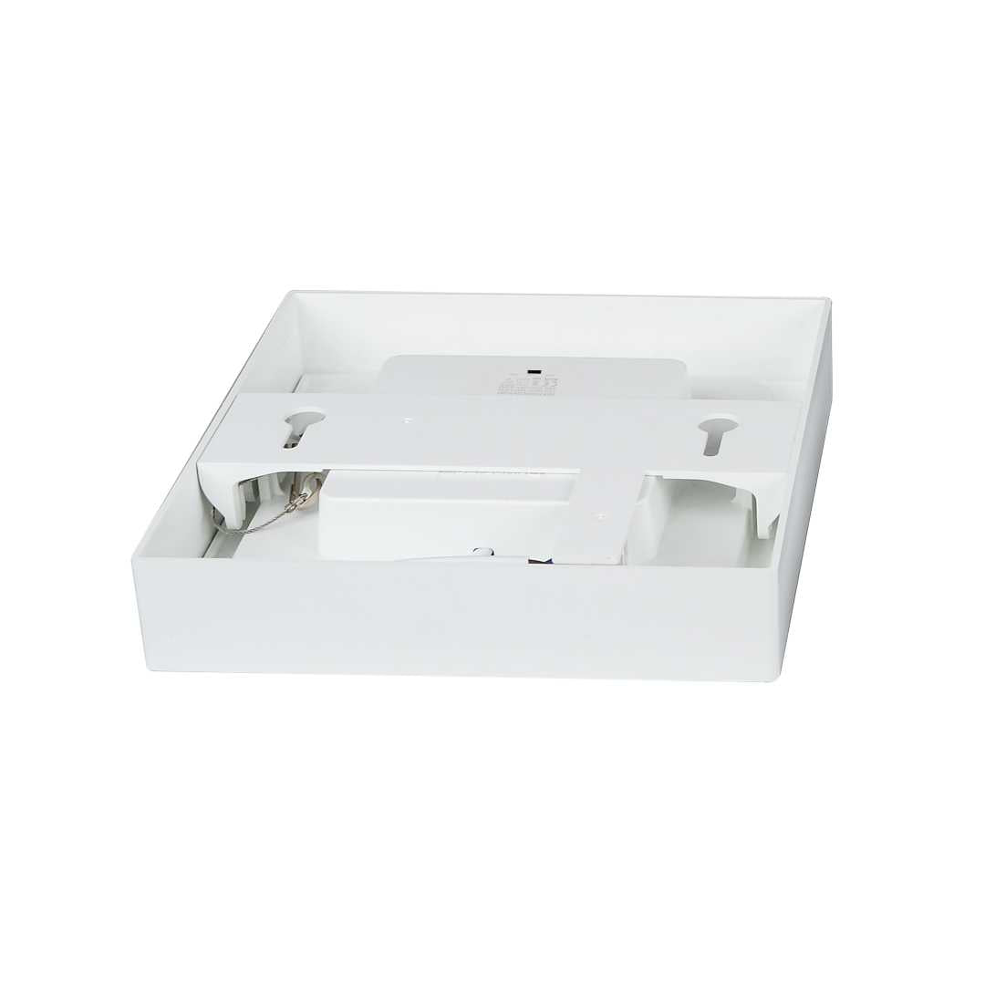 LED CCT Aufbauleuchte, 6W, 525 lm, 122x35mm, 3000-4000-6000K einstellbar, mit Diffusor, eckig.