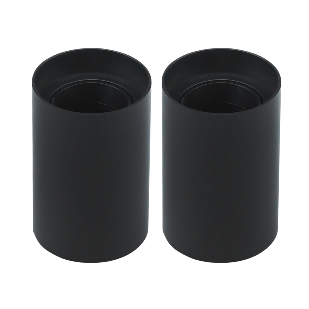 2er Set Aufbauspot für GU10- /MR16-Leuchtmittel, rund, 45° schwenkbar, schwarz.