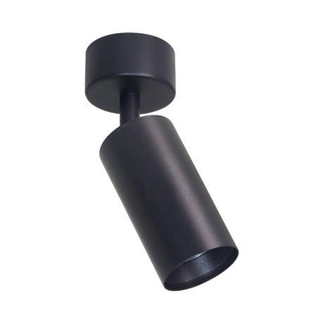 Schwenkbarer LED Aufbauspot mit GU10 Fassung, schwarz, IP20, Aluminium.