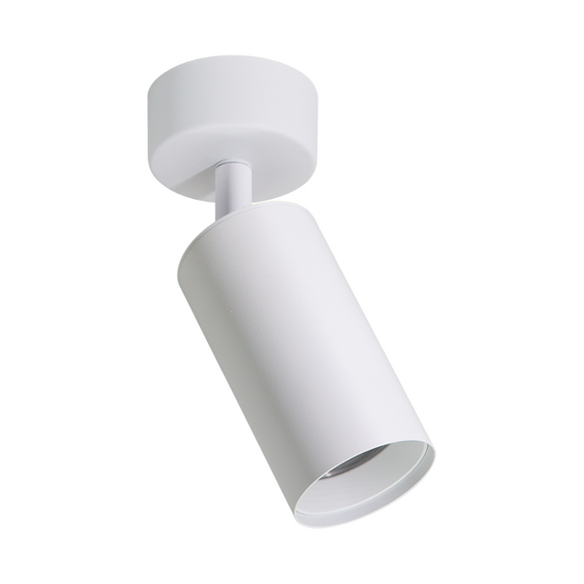 Schwenkbarer LED Aufbauspot mit GU10 Fassung, weiß, IP20, Aluminium.