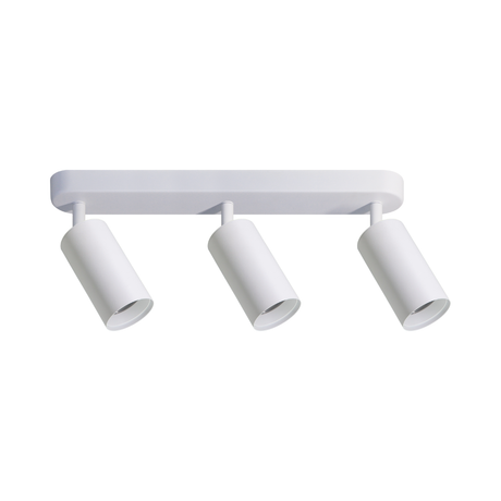 Schwenkbarer LED Aufbauspot mit GU10 Fassung, 3-flammig, weiß, IP20, Aluminium.
