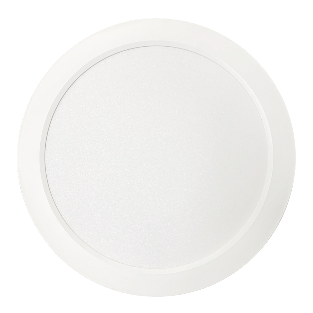 LED Aufbauleuchte in Weiß, 6W, 230 V, IP44-geschützt, 600 lm, Lichtfarbe einstellbar, Ø109x28 mm, Deckenleuchte mit Diffusor, Badezimmerlampe