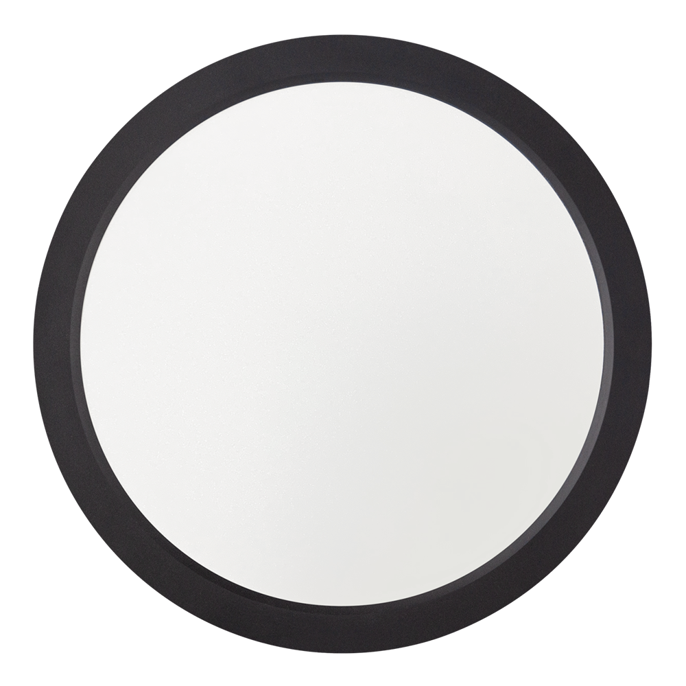 LED Aufbauleuchte in Schwarz, 6W, 230 V, IP44-geschützt, 600 lm, Lichtfarbe einstellbar, Ø109x28 mm, Deckenleuchte mit Diffusor, Badezimmerlampe