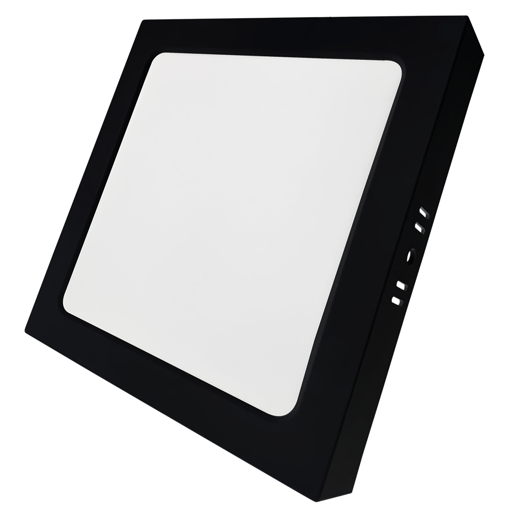 LED Aufbauleuchte in Schwarz, 6 W, 230 V, IP44-geschützt, 600 lm, Lichtfarbe einstellbar, 112x26 mm, Deckenleuchte mit Diffusor, Badezimmerlampe