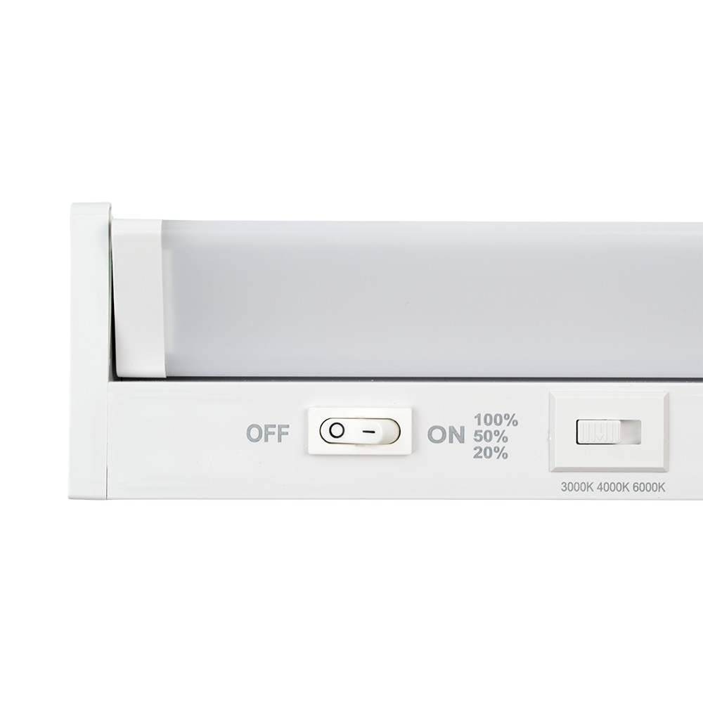LED-Unterbauleuchte, schwenkbar, mit Schalter, 115 cm, 16 W, 1600 lm, einstellbare Lichtfarbe, dimmbar, erweiterbar, Küchen- und Schrankbeleuchtung