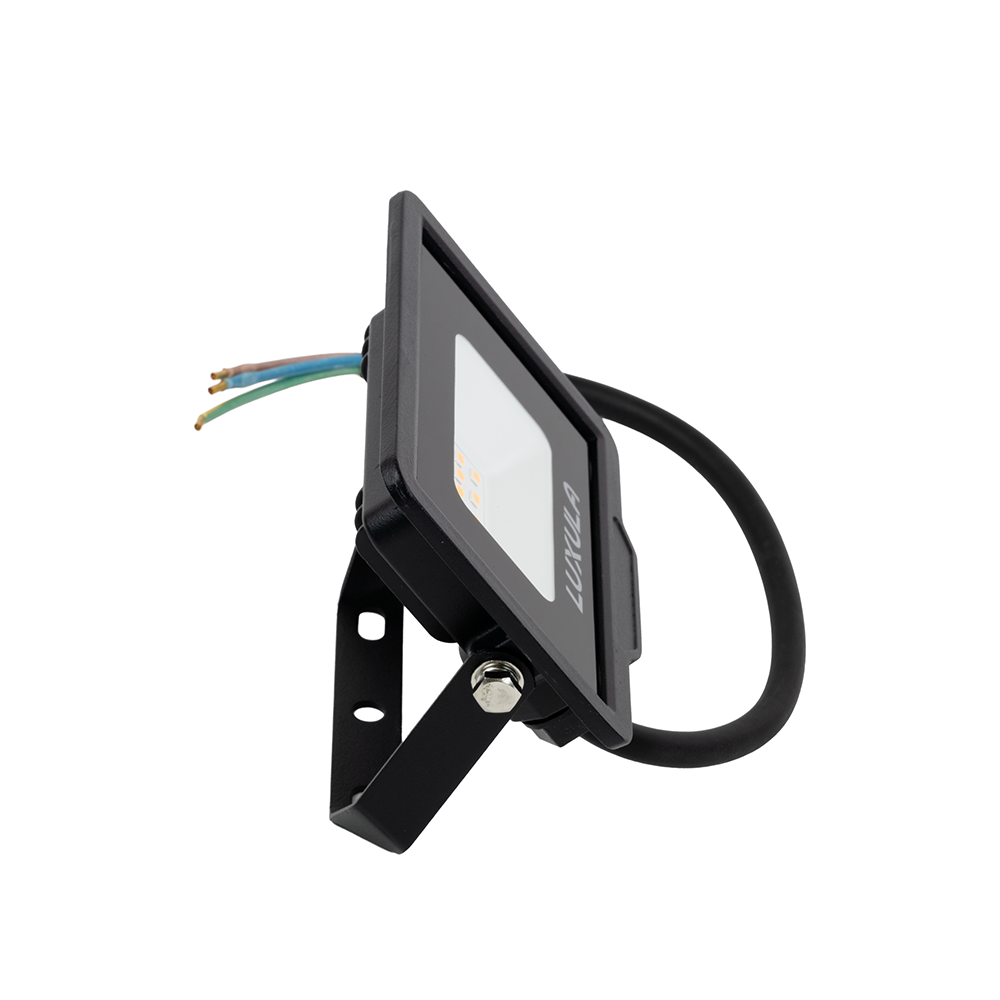 LED-Fluter, 10 W, 4000 K (neutralweiß), 1000 lm, schwarz, IP65.