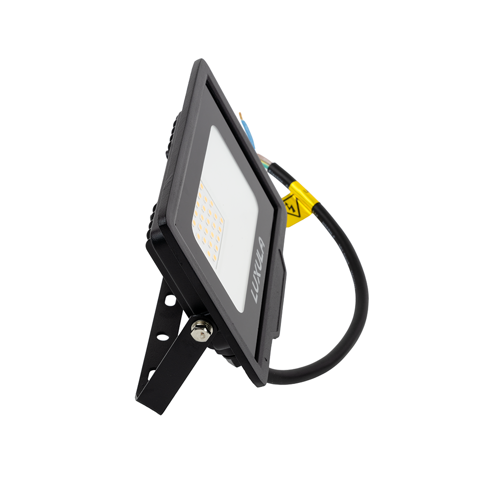 LED-Fluter, 20 W, 4000 K (neutralweiß), 2000 lm, schwarz, IP65.