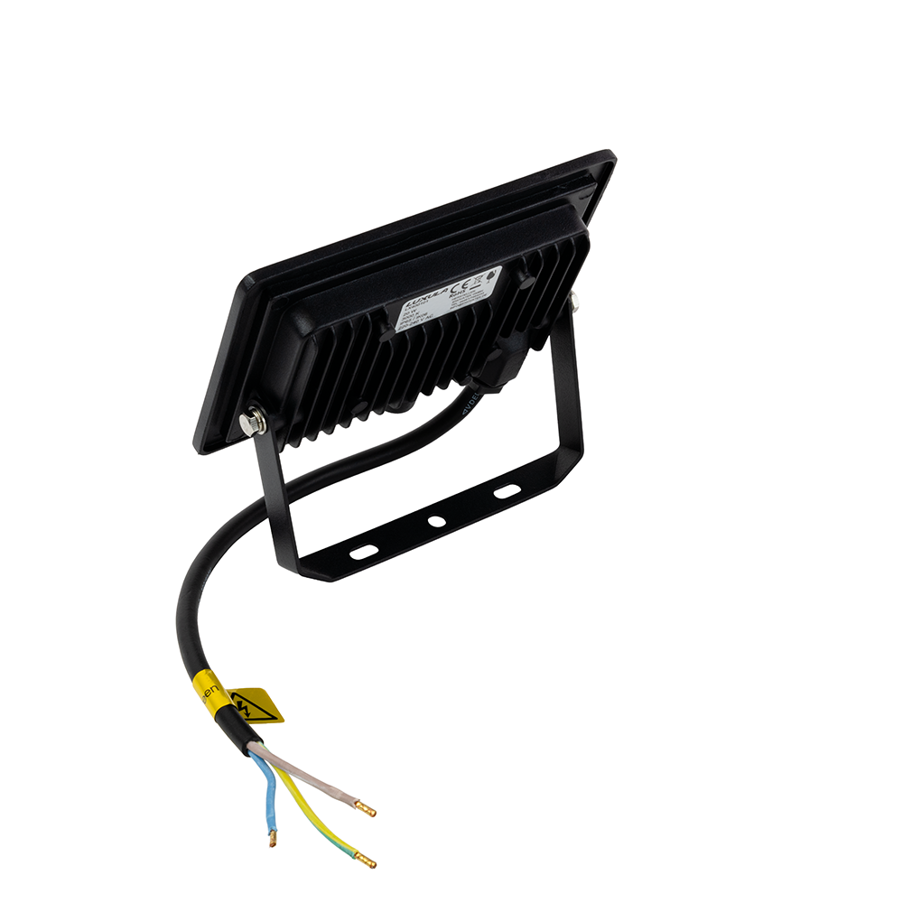 LED-Fluter, 20 W, 4000 K (neutralweiß), 2000 lm, schwarz, IP65.