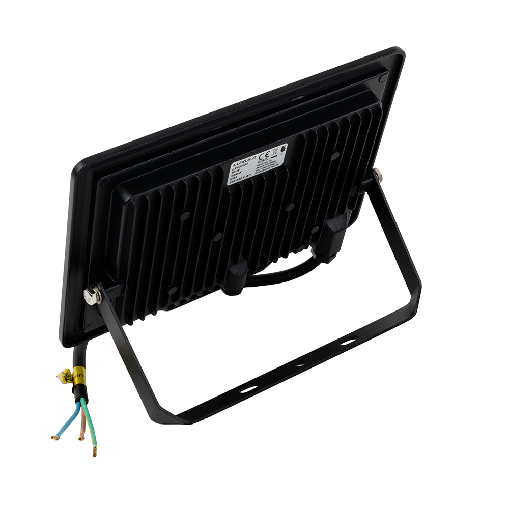 LED-Fluter, 50 W, 4000 K (neutralweiß), 5000 lm, schwarz, IP65.