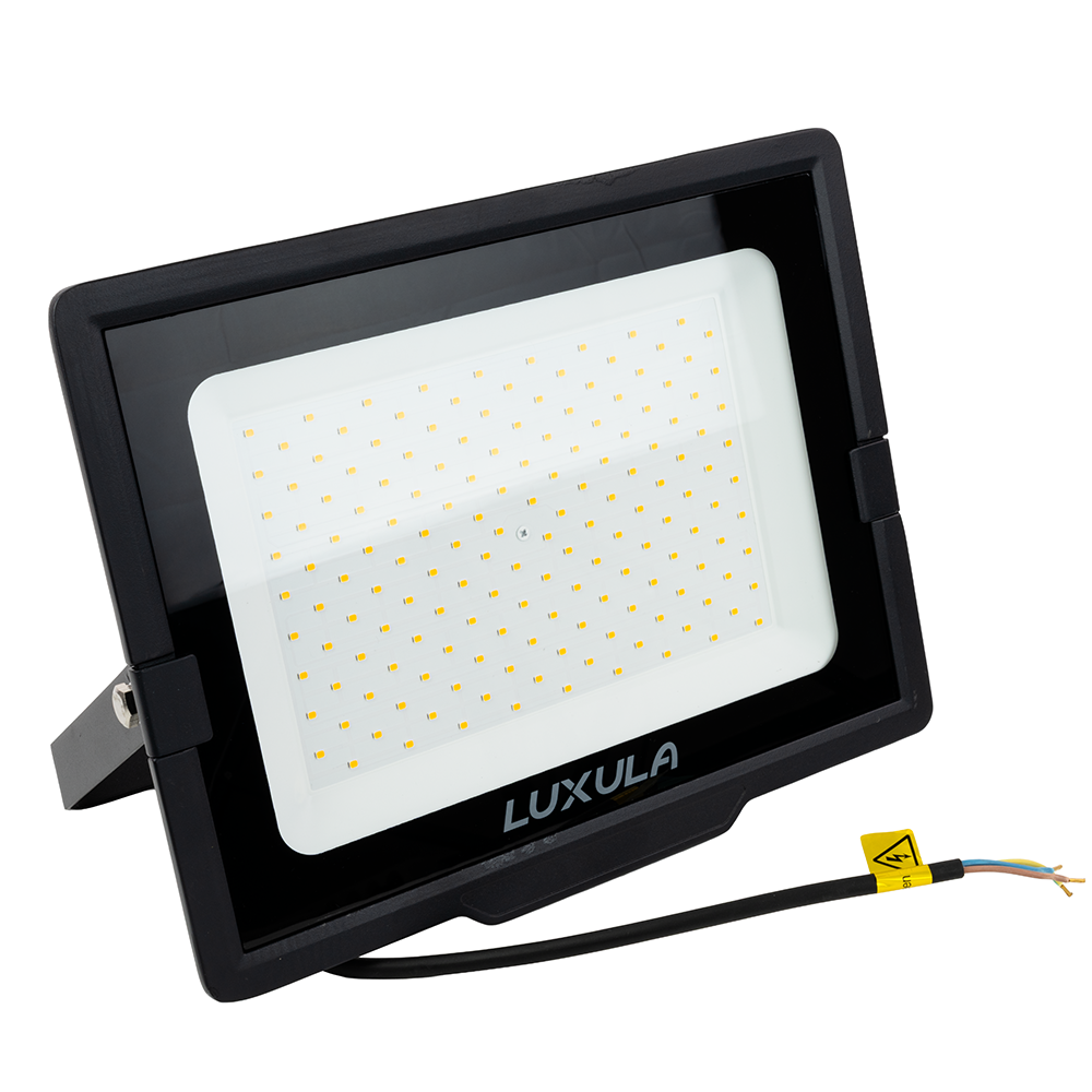 5er Pack LED-Fluter, 150 W, 4000 K (neutralweiß), 15000 lm, schwarz, IP65.