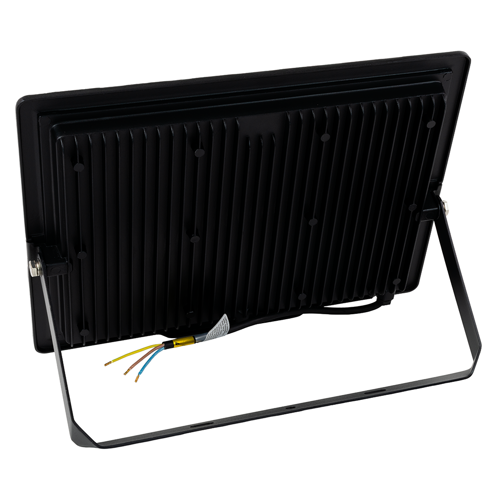 LED-Fluter, 200 W, 4000 K (neutralweiß), 20000 lm, schwarz, IP65.