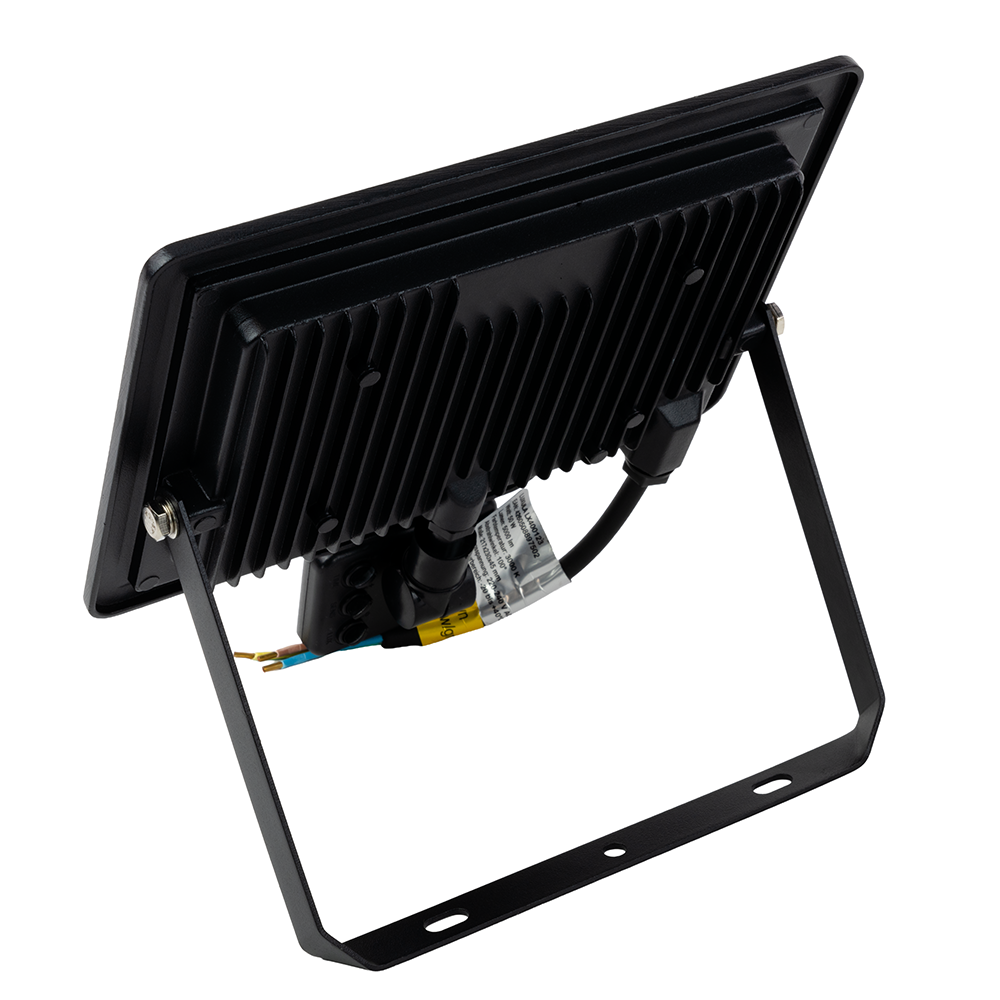 LED-Fluter mit Bewegungsmelder, 50 W, 3000 K (warmweiß), 5000 lm, schwarz, IP65.