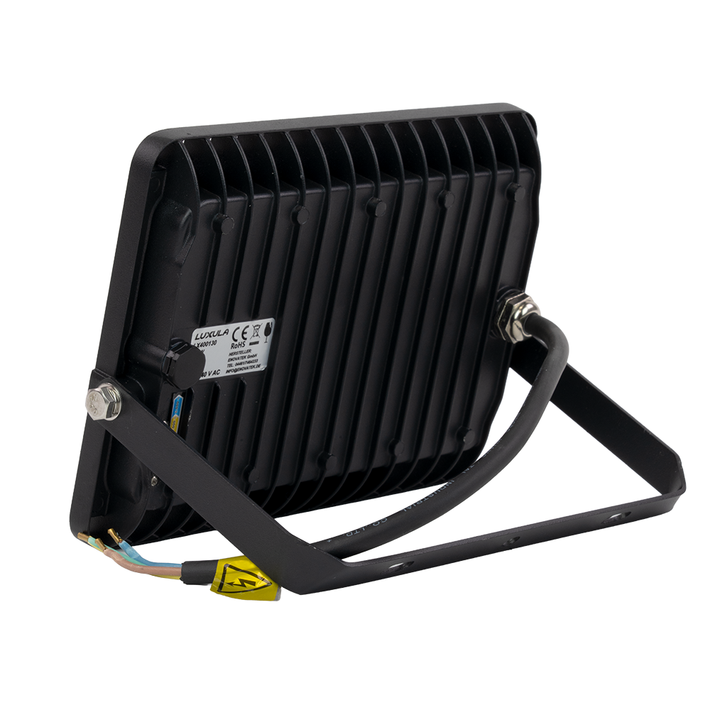 LED CCT Fluter, 50 W, 3000-6500 K (warm-, neutral-, kaltweiß), 5000 lm, schwarz, IP65.