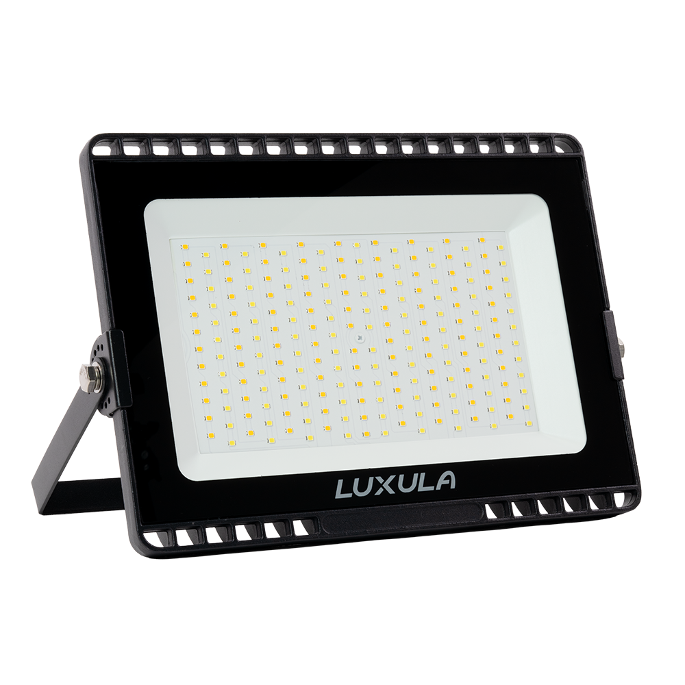 LED CCT Fluter, 100 W, 3000-6500 K (warm-, neutral-, kaltweiß), 10000 lm, schwarz, IP65.