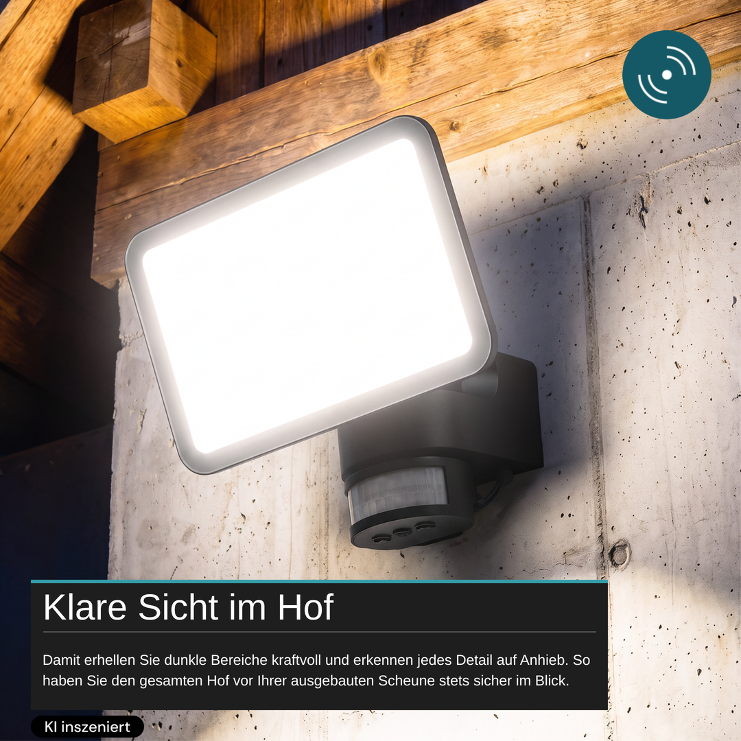 LED-Fluter, 24 W, 1.800 lm, 4.000 K, schwarz, FlexSpot, PowerLight