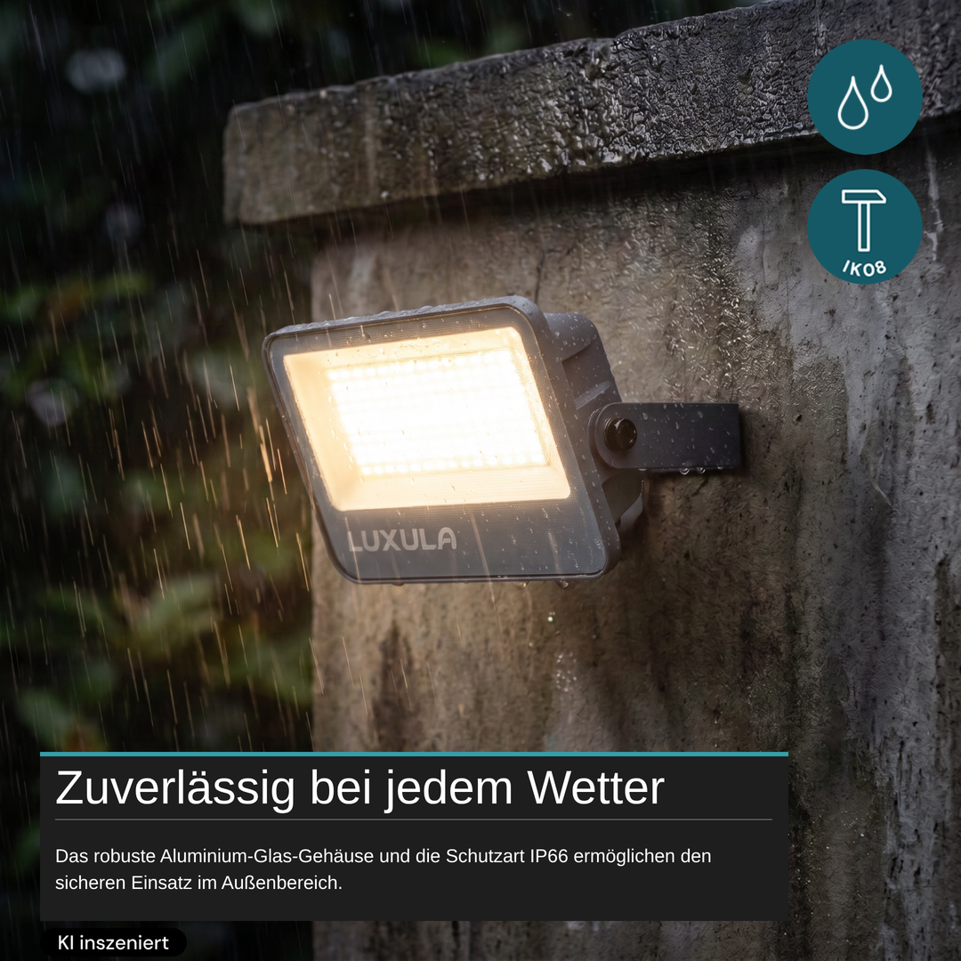 LED CCT Fluter, 100W, 3CCT(3000K-4000K-6500K), 12000 lm, IP66, IK08, Grau.