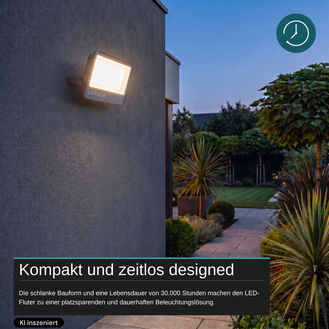 LED CCT Fluter, 100W, 3CCT(3000K-4000K-6500K), 12000 lm, IP66, IK08, Grau