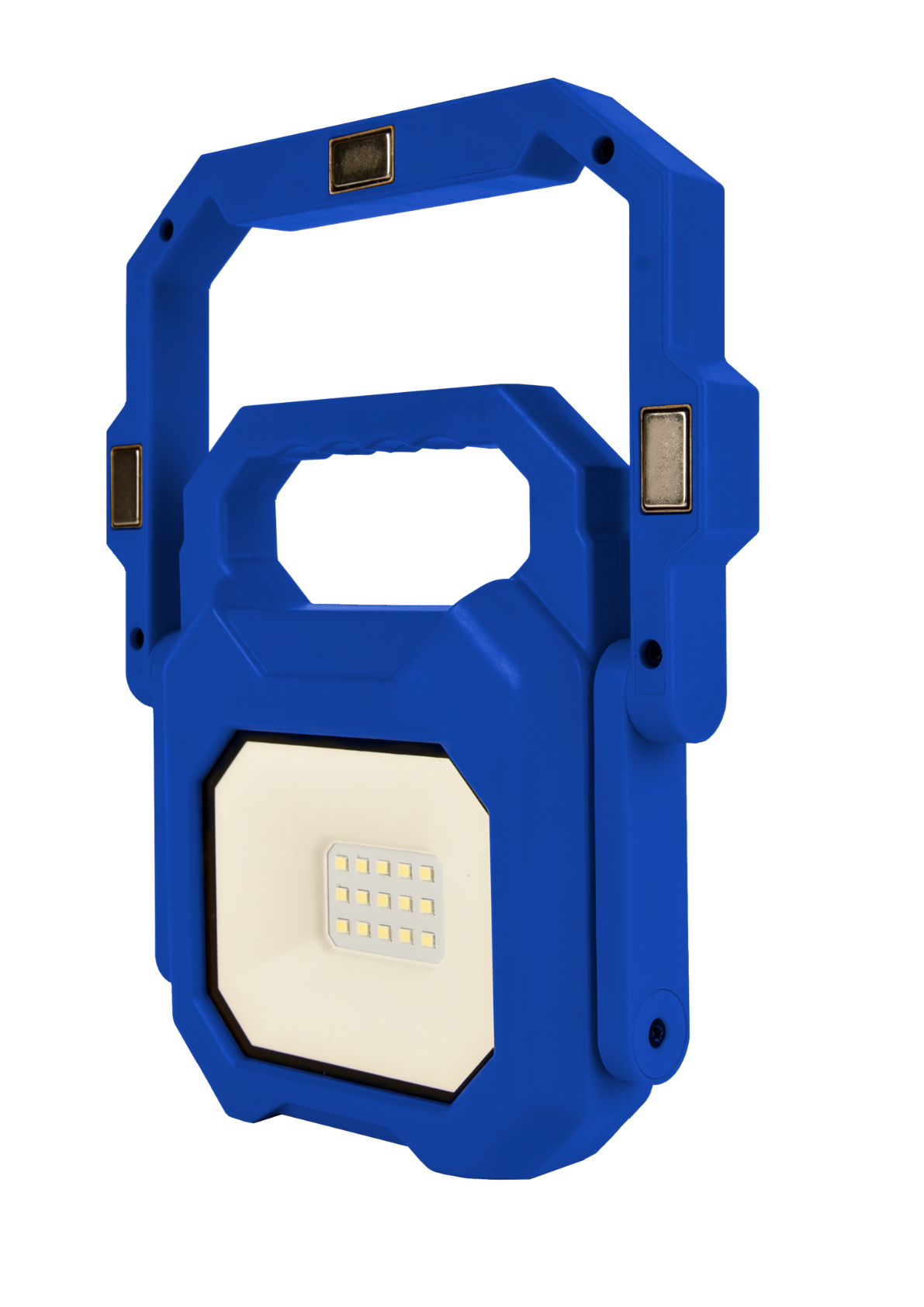 2er Set LED Baustrahler mit Akku, faltbar, 6 W, 800 lm, 4000 K (neutralweiß), IP54, 7 Stunden Lichtzeit, USB In- und Output, flexible Arbeitsleuchte.