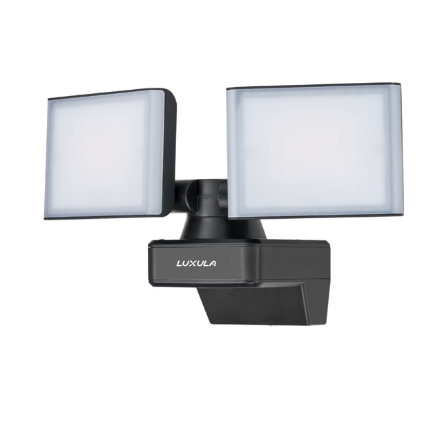 Schwenkbarer LED Fluter, 2-köpfig, 2x 15 W, 3200 lm, 4000 K (neutralweiß), IP54, flexibler Strahler, Aluminiumguss, Wandleuchte.