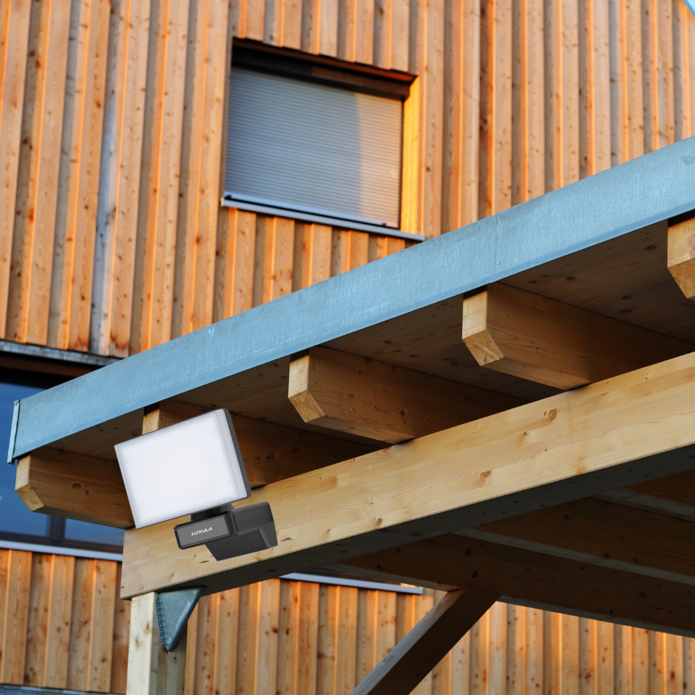 Schwenkbarer LED Fluter, 20 W, 2100 lm, 4000 K (neutralweiß), IP54, flexibler Strahler, Aluminiumdruckguss, Wandleuchte.