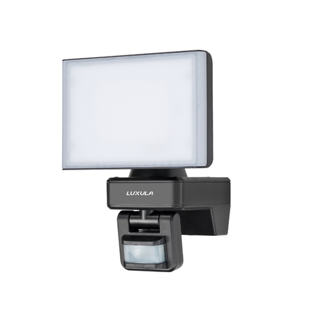 Schwenkbarer LED Fluter mit Bewegungsmelder, 20 W, 2100 lm, 4000 K (neutralweiß), IP54, flexibler Strahler, Aluminiumdruckguss, Wandleuchte.