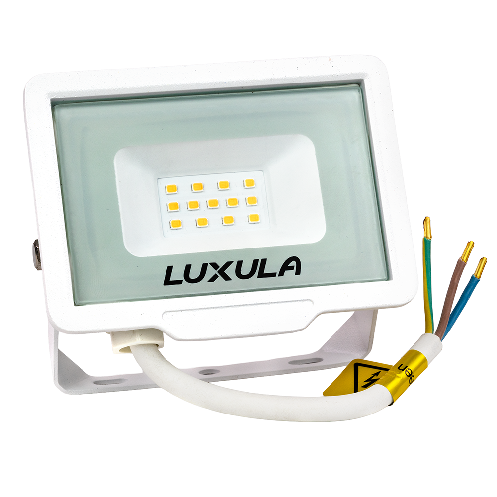 2er Pack LED-Fluter, 10 W, 4000 K (neutralweiß), 1000 lm, weiß, IP65.