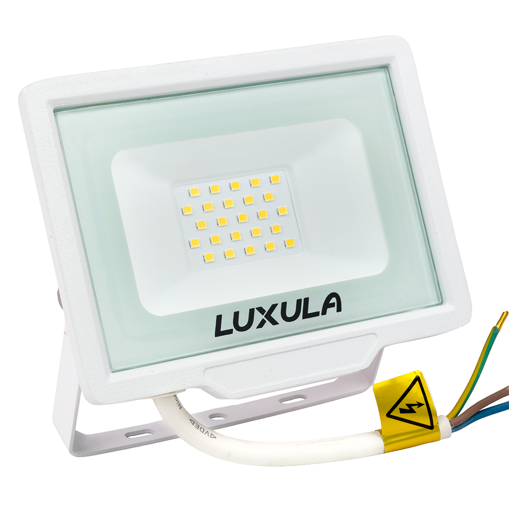 2er Pack LED-Fluter, 20 W, 4000 K (neutralweiß), 2000 lm, weiß, IP65.