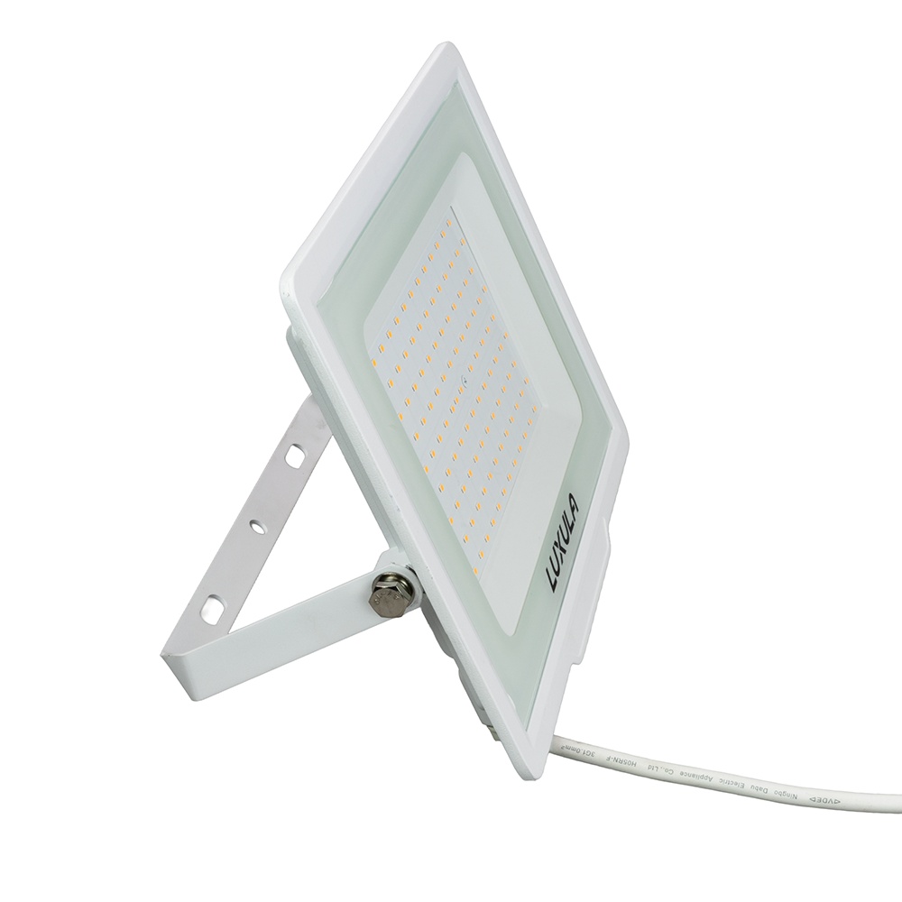 10er Pack LED-Fluter, 100 W, 4000 K (neutralweiß), 10000 lm, weiß, IP65.