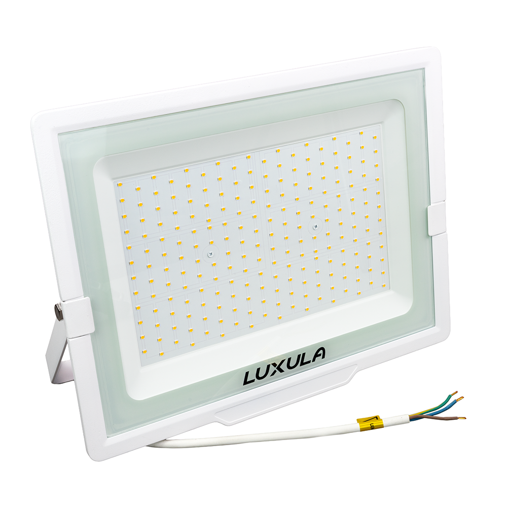 LED-Fluter, 200 W, 4000 K (neutralweiß), 20000 lm, weiß, IP65.