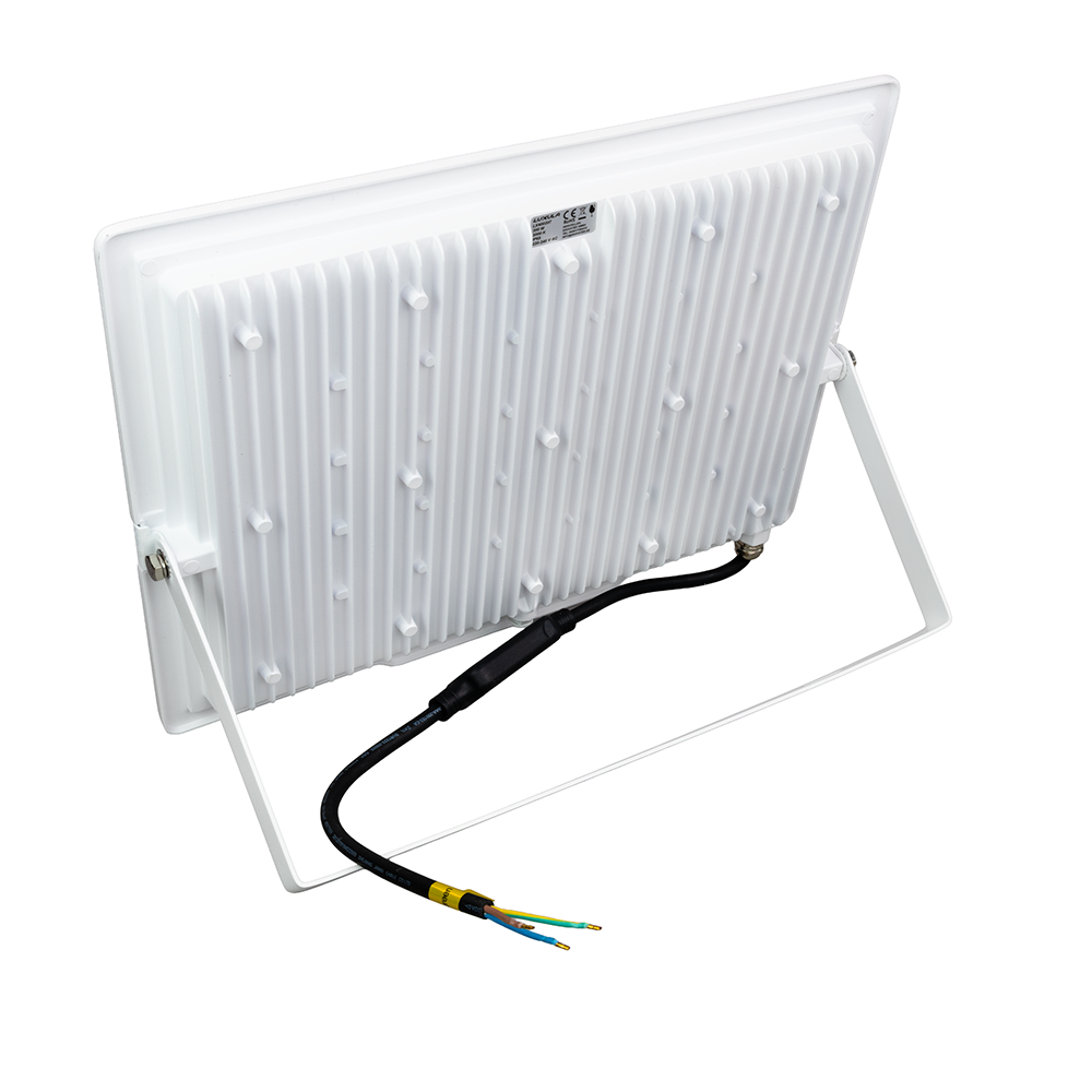 LED-Fluter, 300 W, 3000 K (warmweiß), 30000 lm, weiß, IP65.