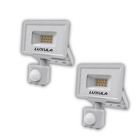 2er Pack LED-Fluter mit Bewegungsmelder, 10 W, 4000 K (neutralweiß), 1000 lm, weiß, IP65.