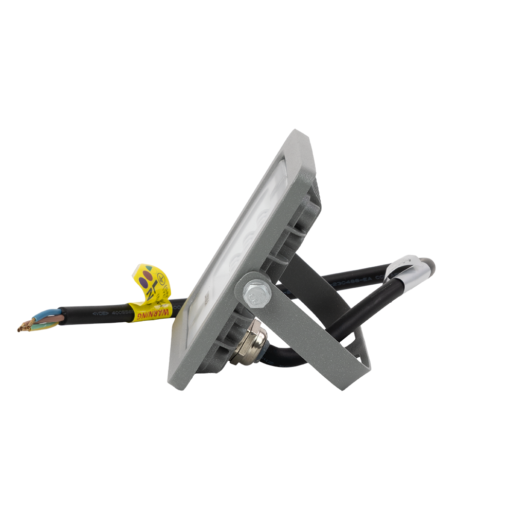 LED-Fluter, 10 W, 4000 K (neutralweiß), 900 lm, grau, IP65.