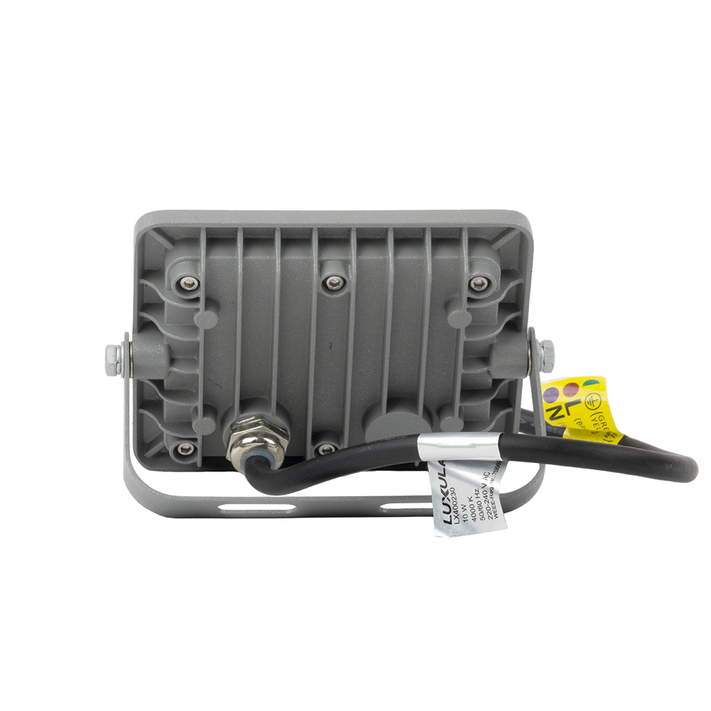 LED-Fluter, 10 W, 4000 K (neutralweiß), 900 lm, grau, IP65.