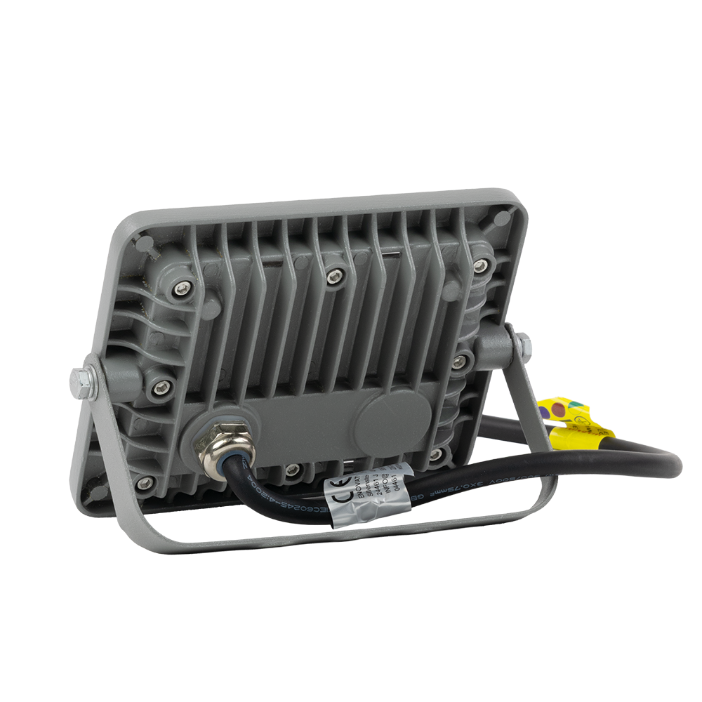 LED-Fluter, 20 W, 4000 K (neutralweiß), 1800 lm, grau, IP65.