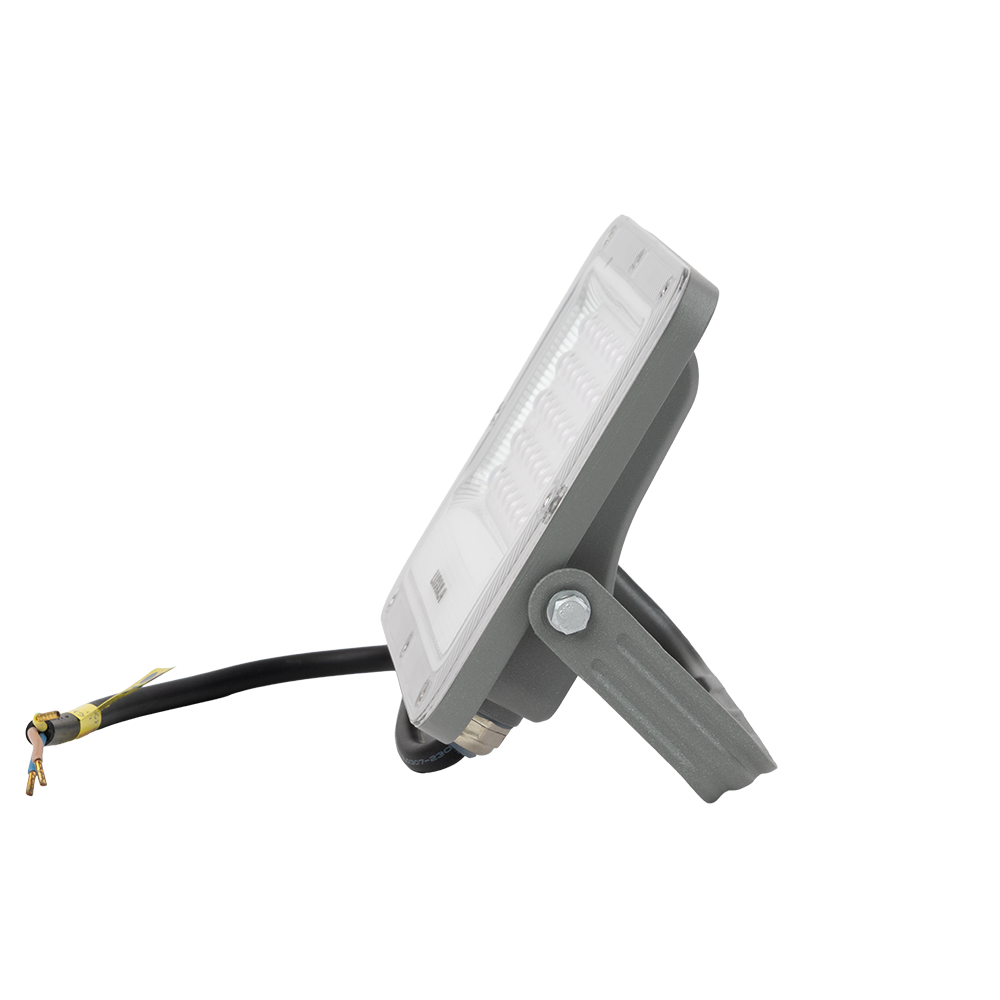 LED-Fluter, 30 W, 4000 K (neutralweiß), 3900 lm, grau, IP65.